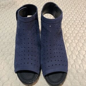 Steven By Steve Madden Midnight Blue Perforated Mules